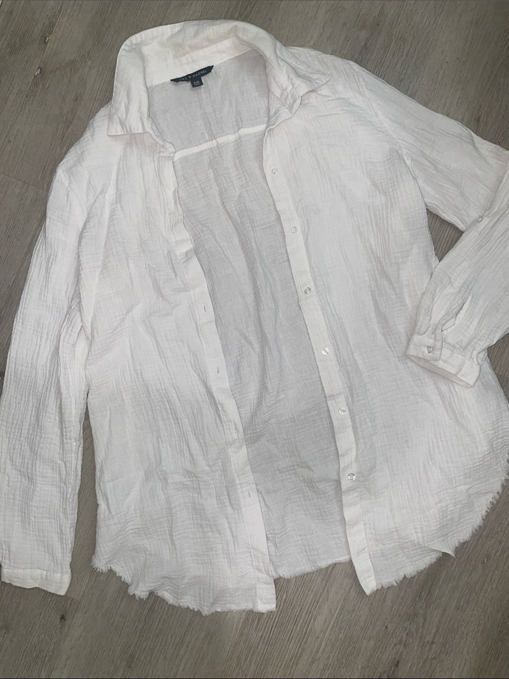 Zac & Rachel White Beach Cover Up | Lightweight White Oversized Button-Up